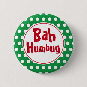 Botón de Pin Divertido de Navidad Bah Humbug