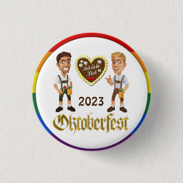 Botón de pin Gay LGBTQIA+ Oktoberfest 2023