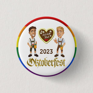 Botón de pin Gay LGBTQIA+ Oktoberfest 2023