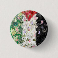 Botón de Pin Mapa Floral de Palestina - Palestina 
