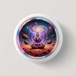 Botón de Pin Meditador Cósmico