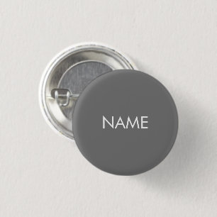 botón de pin minimalista gris de nombre personaliz