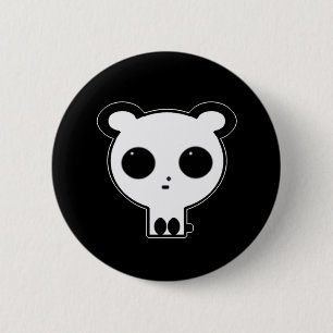 Botón de Pin Panda Gótico Kawaii