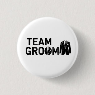 Botón de Pin para la Fiesta de Boda del Equipo del