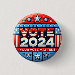 Botón de pin patriótico 2024