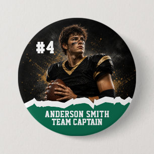 Botón de Pin Personalizado de Fotografía del Capit