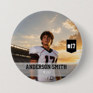 Botón de Pin Personalizado de Fútbol con Foto de M