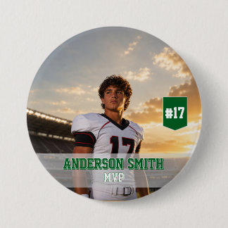Botón de Pin Personalizado de Fútbol con Foto de M