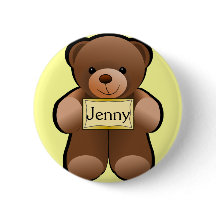Botón de pin personalizado de osito de peluche