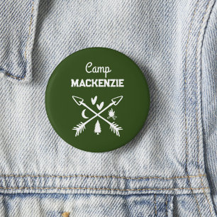 Botón de Pin Personalizado Verde Fiesta de Soltera