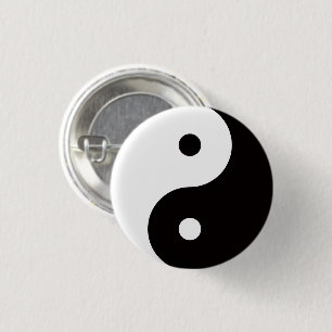 Botón de pin símbolo chino Yin Yang Tai Ji