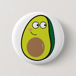 Botón de pinback de aguacate lindo - Pin de fruta 