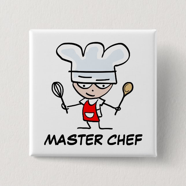 Botón de pinback de chef maestro (Anverso)