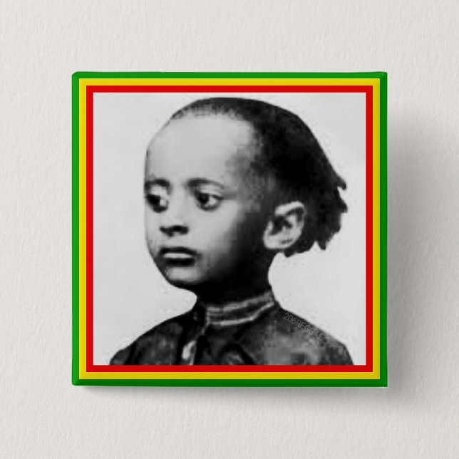 Botón de Pinback de la insignia de Rastafari Lij (Anverso)