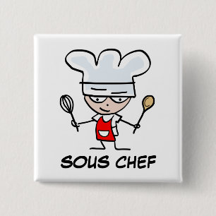 Botón de pinback de sous chef