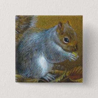 botón de pintura de arte fino de ardilla gris/insi