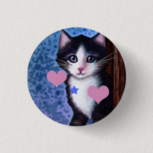 Botón de pintura de gatitos