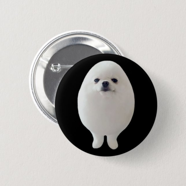 Botón de pinza de meme de perro de huevo (Anverso y reverso)
