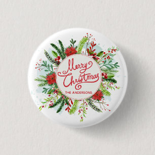 botón de pinza de Navidades de guirnaldas florales