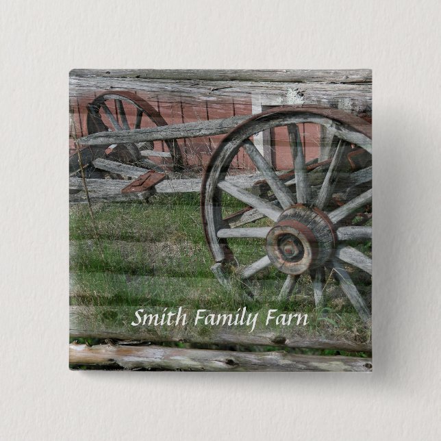 Botón de pinza de rueda de vagón rústico de estilo (Anverso)