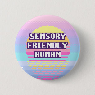 Botón de píxel humano neurodivergente amigable con
