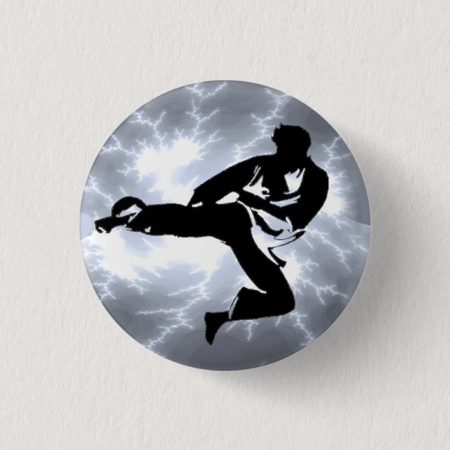 Botón de plata del pinback del hombre del (Anverso)