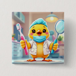 Botón de Pollita Dentista