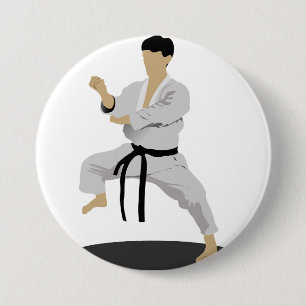 Botón de pose de karate