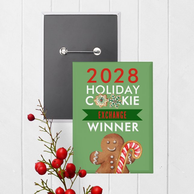 botón de premio del Concurso de Cookie de Vacacion (Christmas Baking Competition Prize Button for the Winner. Great for Cookie & Cooking Contests!)