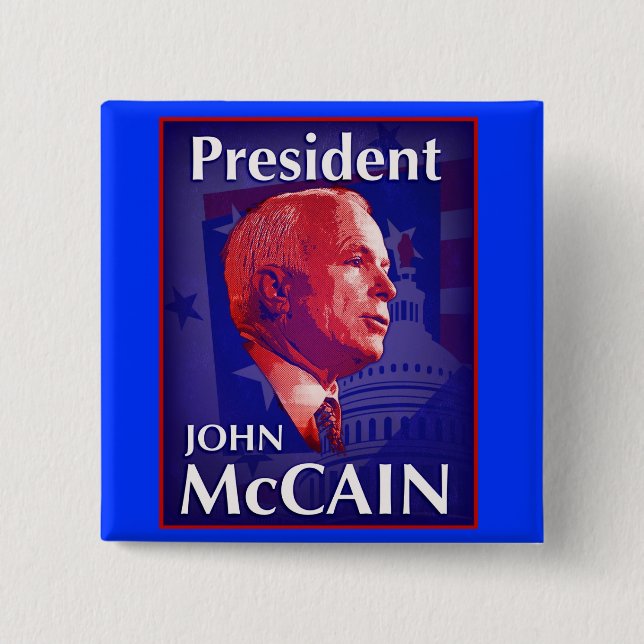 Botón de presidente John McCain (Anverso)