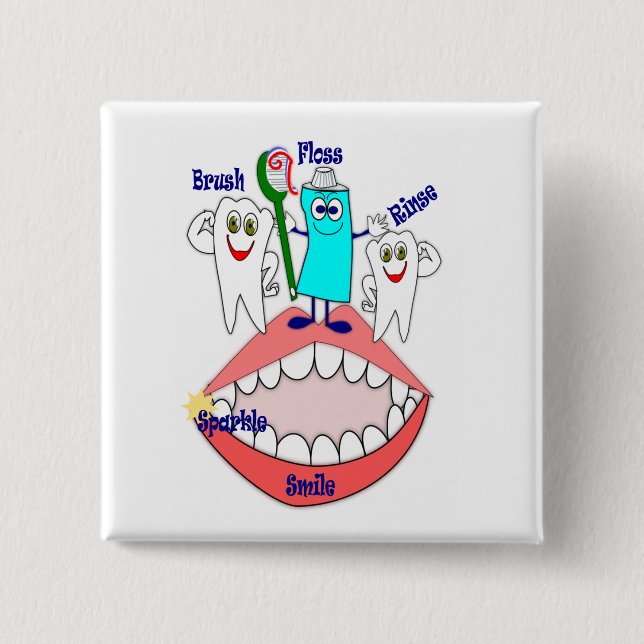 Botón de Promoción de Higiene Dental (Anverso)