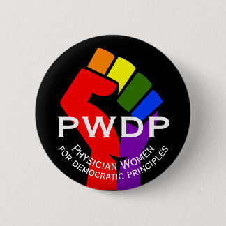 Botón de puño arco iris del PWDP