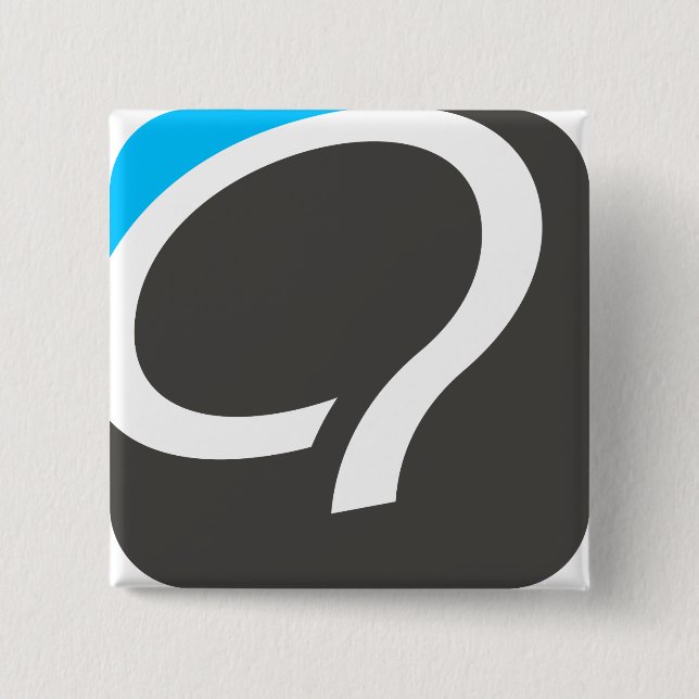 Botón de Q - azul (Anverso)