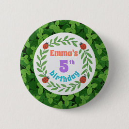 botón de quinto cumpleaños del Personalizado Cute 