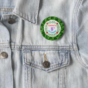 botón de quinto cumpleaños del Personalizado Cute 