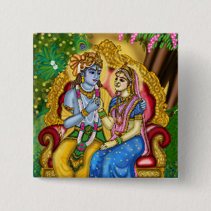 Botón de Radha Krishna