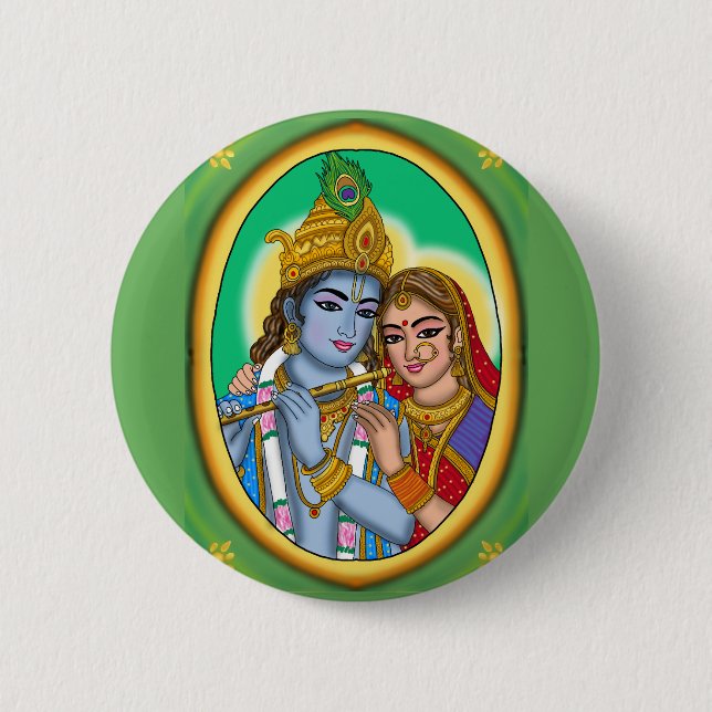 Botón de Radha Krishna (Anverso)