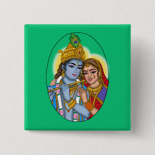 Botón de Radha Krishna