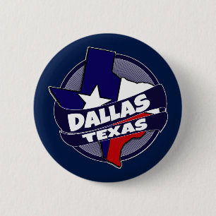 Botón de ráfaga de bandera de Texas de Dallas