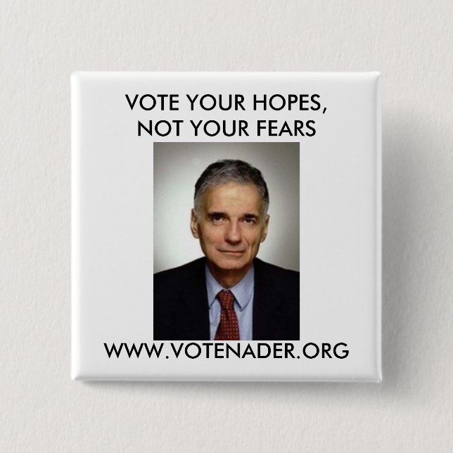 BOTÓN DE RALPH NADER (Anverso)