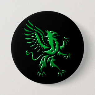 Botón de rampante Griffin Verde