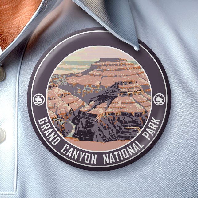Botón de recuerdo del parque nacional del Gran Cañ (National Park Button)