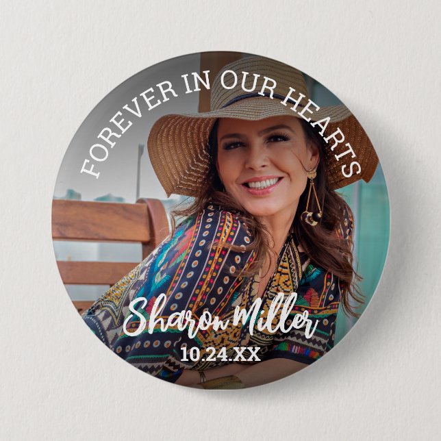 Botón de recuerdo fotográfico 'Por siempre en nues (Anverso)