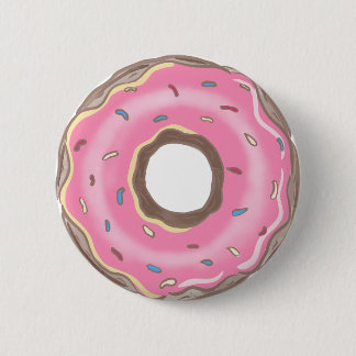 Botón de Recuerdos de Cumpleaños de Rosquilla Rosa