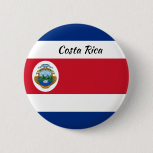 Botón de redondeo de bandera de Costa Rica