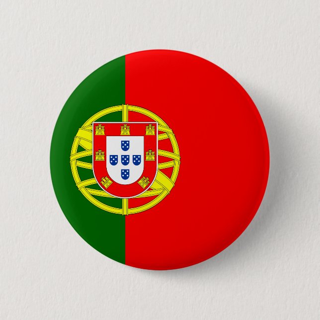 Botón de redondeo de bandera de Portugal (Anverso)