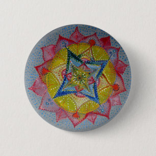 botón de redondeo de estrella pintada a mano de Ma