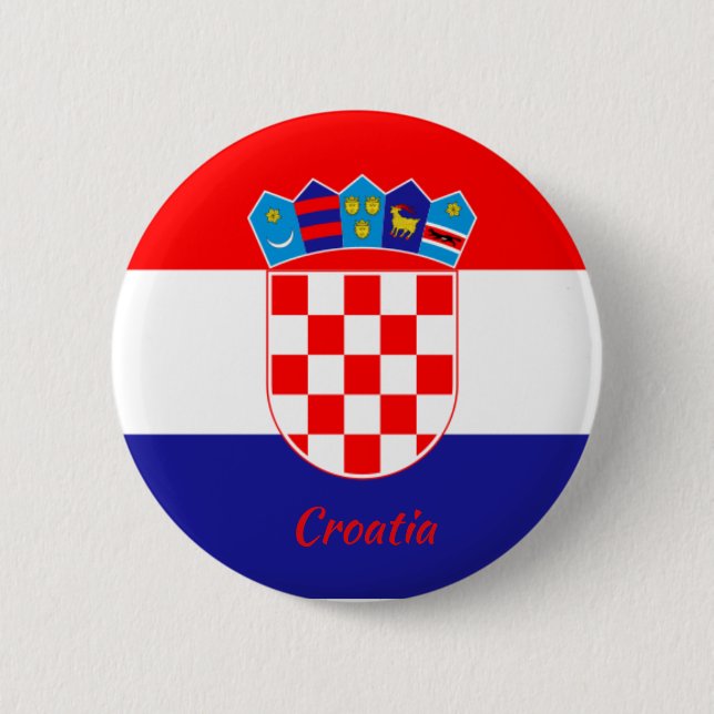 Botón de redondeo de la bandera de Croacia (Anverso)