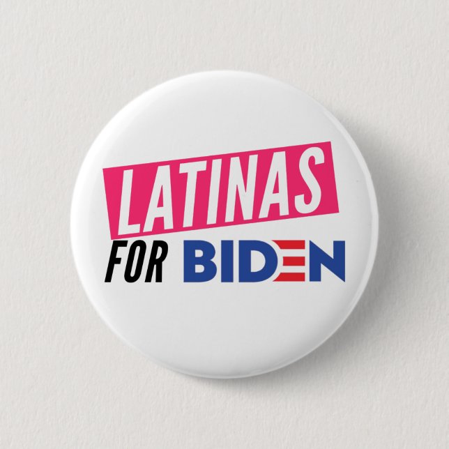botón de redondeo Latinas para Joe Biden (Anverso)