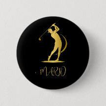 Botón de redondeo personalizado con diseño de golf